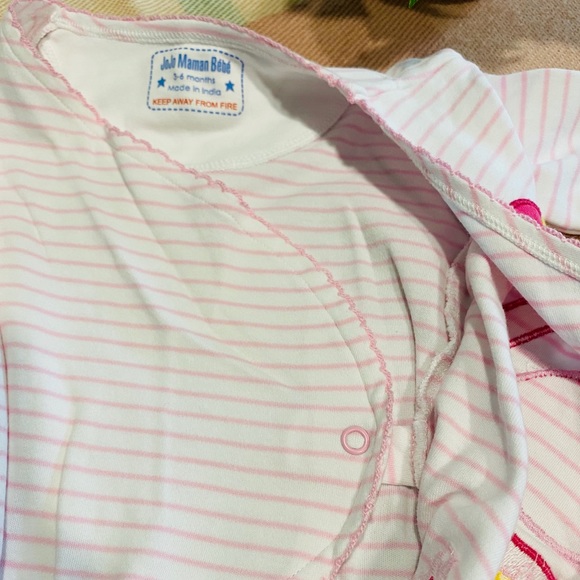 JoJo Maman Bebe One Pieces Nwot Pink Flamingo Footed Sleeper Kimono